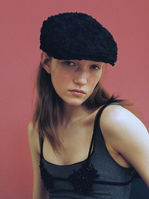 클래식 헌팅 캡_로즈 블랙