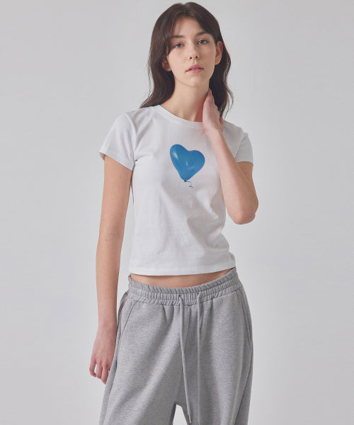 HEART-SHAPED BALOON-PRINTED T-SHIRT_T416TP103