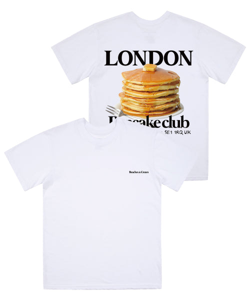 LONDON PANCAKE CLUB SHORT SLEEVES-WHITE