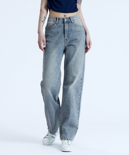 SDP 미니멀 스트레이트 데님 팬츠 중청