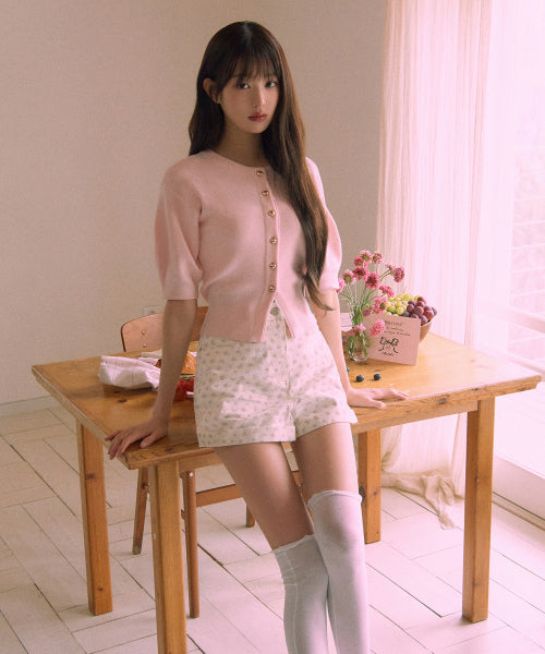 FLOWER HALF PANTS IVORY