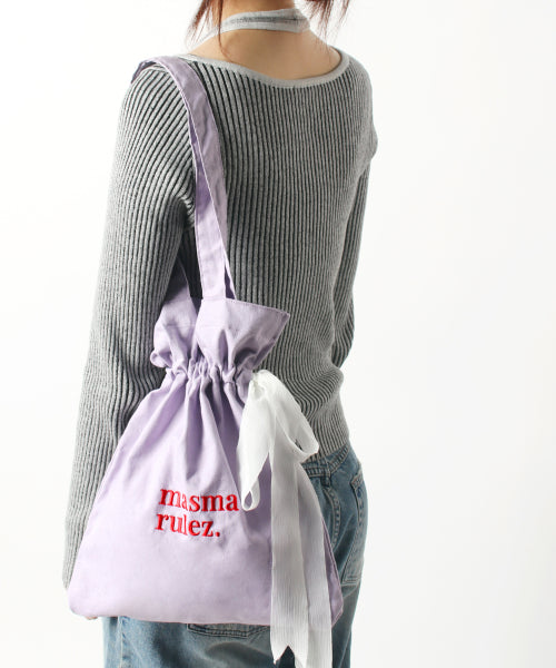 Ribbon eco bag_purple