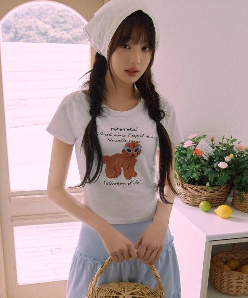 ROLA SUNGLASSES PUPPY T-SHIRT WHITE
