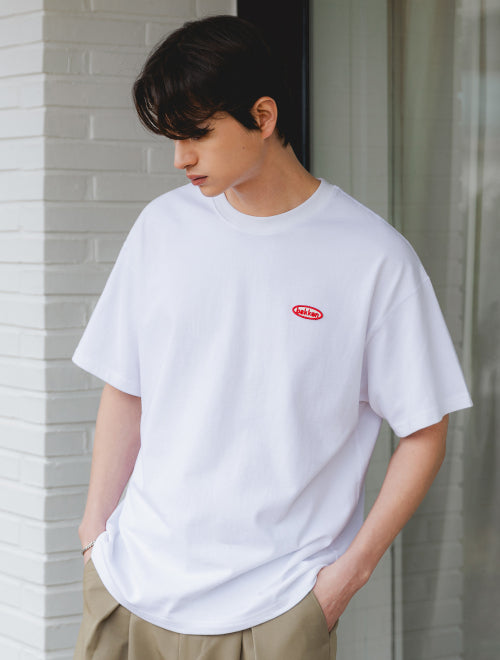 Minimal logo 반팔티셔츠 BK3981_화이트