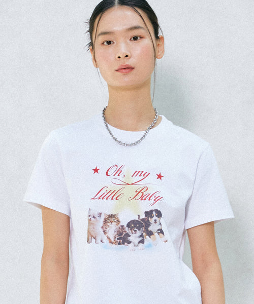 Little Baby Short Sleeve T-Shirt White