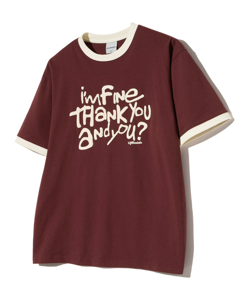 Fine Ringer T-Shirt - Wine