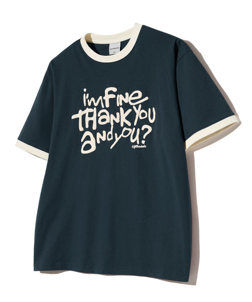 Fine Ringer T-Shirt-Navy