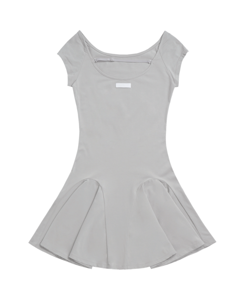 i:e Fluid Capsleeve Dress 01 / Grey