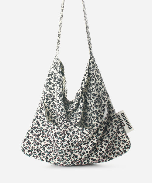 Rabbit eco bag_black flower