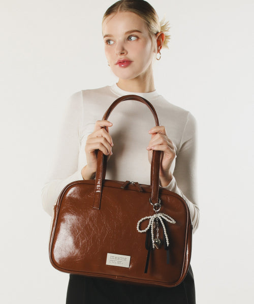 304 leather pouch shoulder bag _ Brown