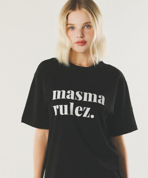 MSMRZ cool cotton T-shirt_Black/white