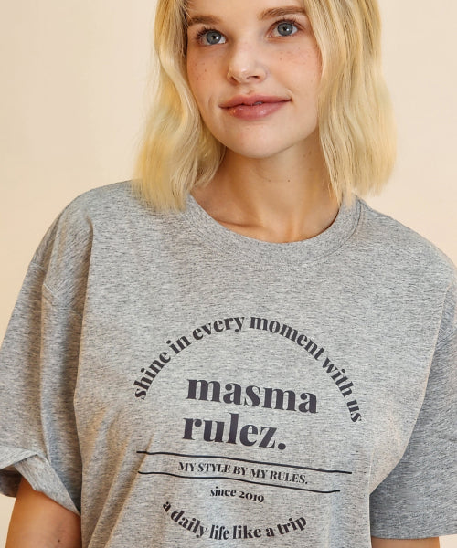 circle symbol cool cotton T-shirt _Melange