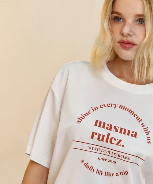 circle symbol cool cotton T-shirt _White