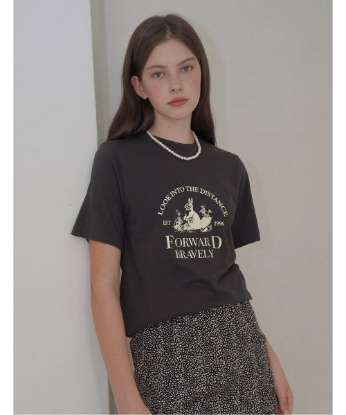 Round Neck Forward Printing Short Sleeve T-Shirt (WIBBTS008)