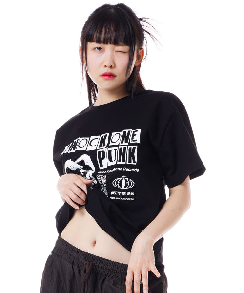 스컬 펑크 티셔츠 [블랙]