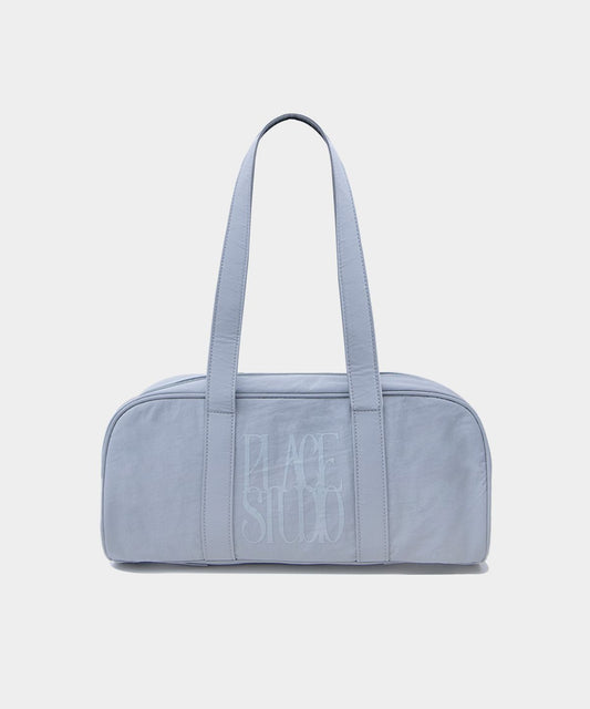 스포티 데일리 보스턴 바게트 나일론 로고 숄더백 [블루]