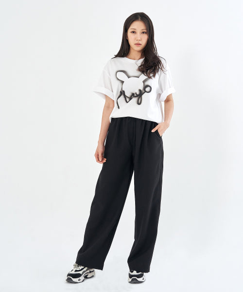 핸드 페인팅 티셔츠 _ Ivory