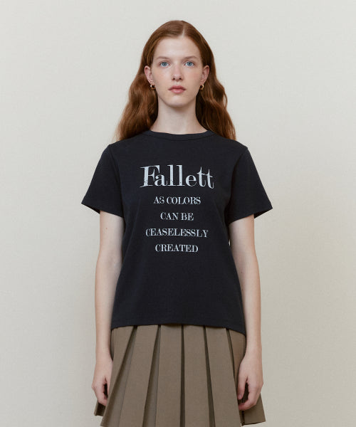 타이포 그래피 반팔티 차콜