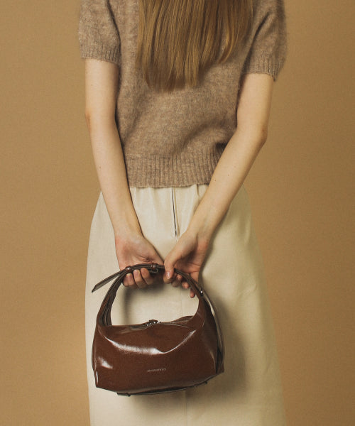 3way belted mini hobo bag _ Brown