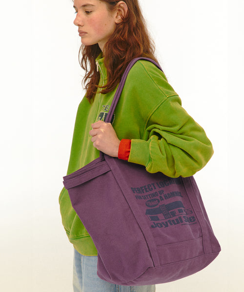 Joyful Tote Bag Purple