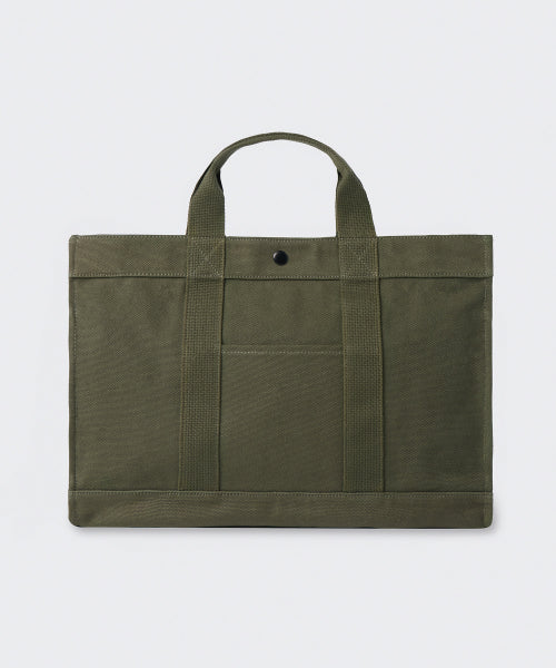 헤비 캔버스 스퀘어 토트 백 [카키]