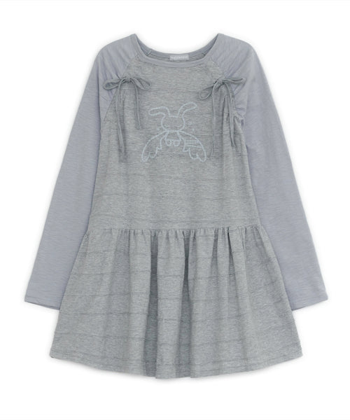 엔젤 패치 레글런 드레스 (그레이)