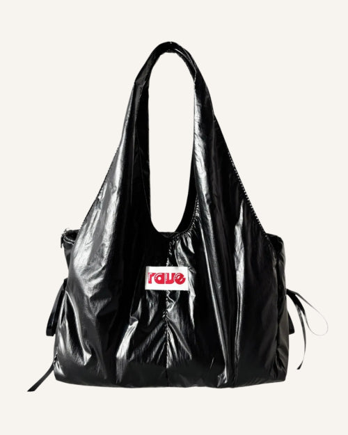 럽레리 4 포켓 리본 숄더 보부백 (black)