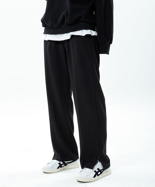 유니섹스 와이드 밴딩 슬랙스 P-7 black