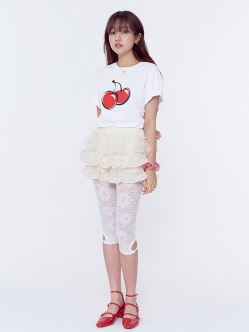 빅 체리 티셔츠 [화이트]W