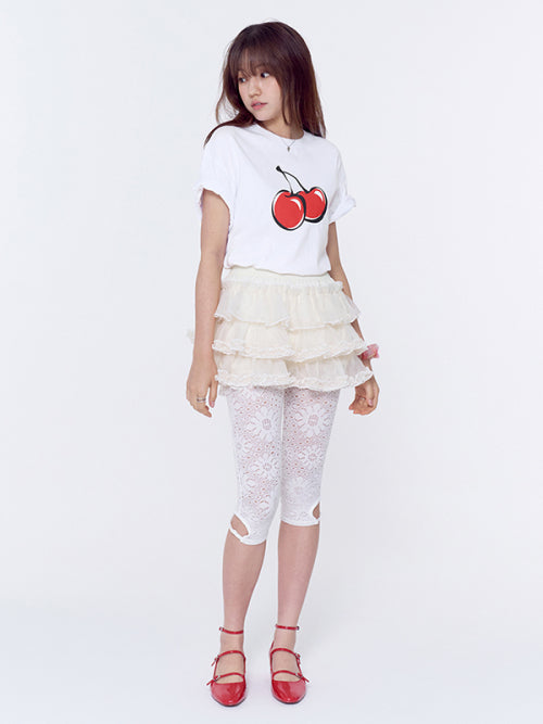 빅 체리 티셔츠 [화이트]W