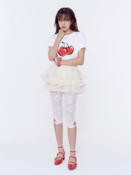 빅 체리 티셔츠 [화이트]W