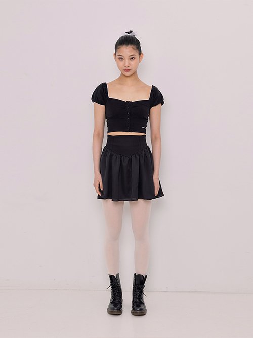 Lace Square T-Shirt (Black)