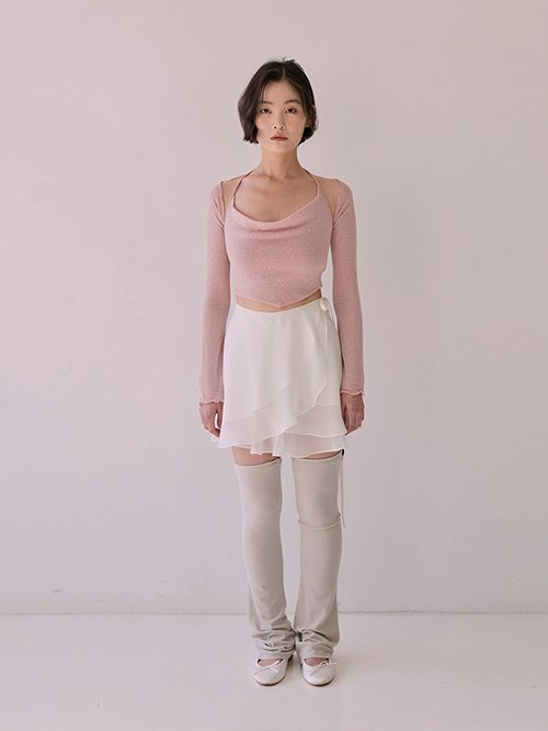 Scarf Bolero Set (Pink)