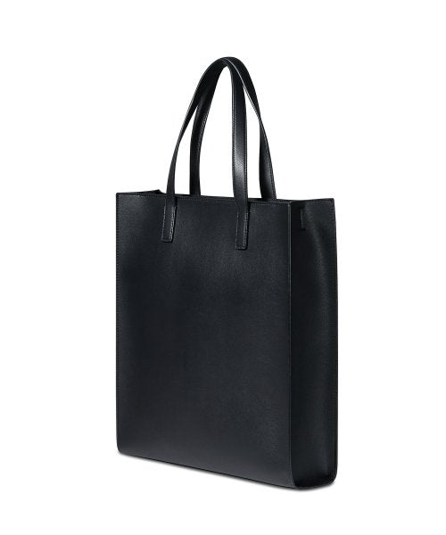비건 레더 스퀘어 토트 백 [블랙]