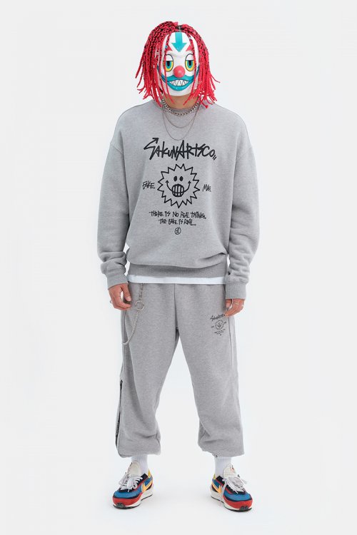 남녀공용 맨투맨(그레이) $MILE OG MTM T-SHIRT GRAY