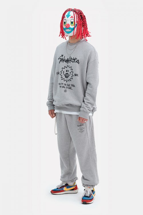 남녀공용 맨투맨(그레이) $MILE OG MTM T-SHIRT GRAY