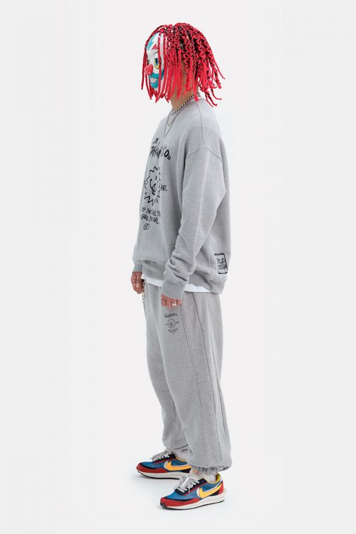남녀공용 맨투맨(그레이) $MILE OG MTM T-SHIRT GRAY