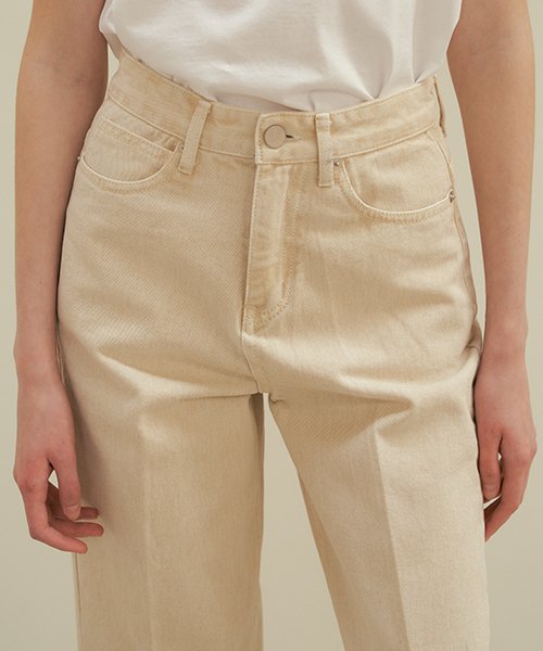 essential dyeing denim pants-yellow