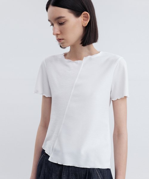LETTUCE HEM ASYMMETRIC TOP