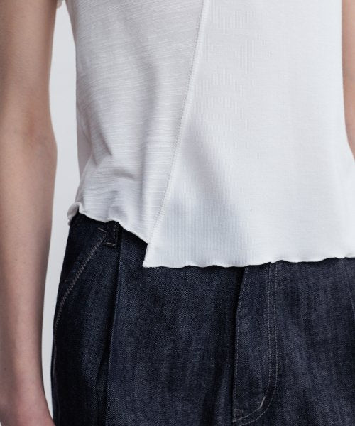 LETTUCE HEM ASYMMETRIC TOP