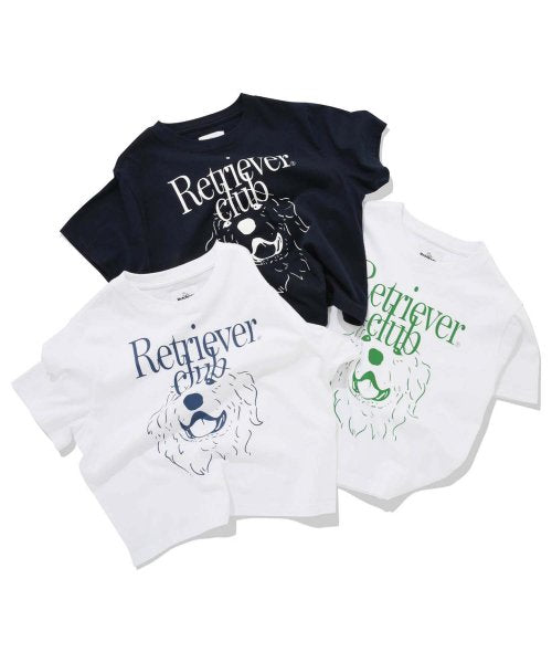 LAUGHING RETRIEVER CROP SHORT SLEEVE [WHITE/GREEN]