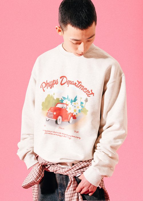 PHYPS® FLOWER DELIVERY CREWNECK OATMEAL
