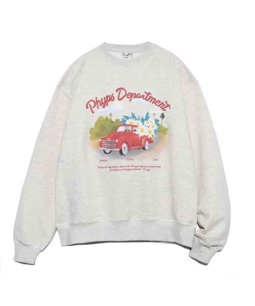 PHYPS® FLOWER DELIVERY CREWNECK OATMEAL