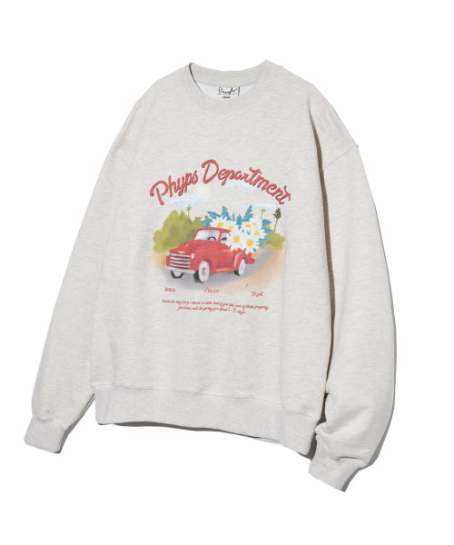 PHYPS® FLOWER DELIVERY CREWNECK OATMEAL