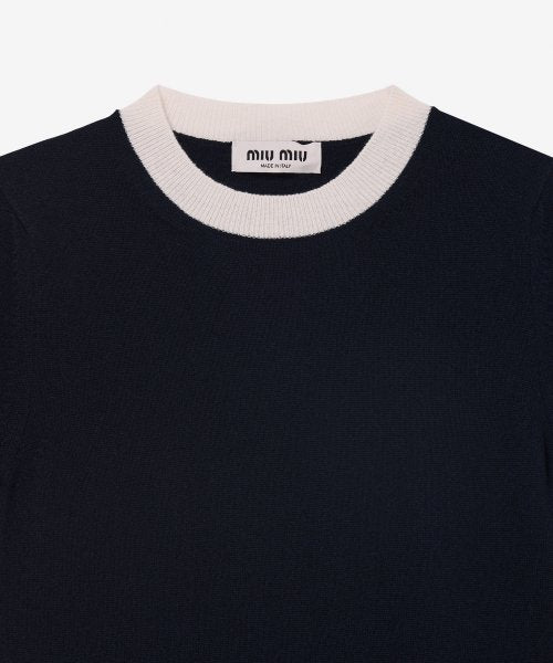 캐쉬미어 미니 드레스 - 네이비 / MMA761F0008