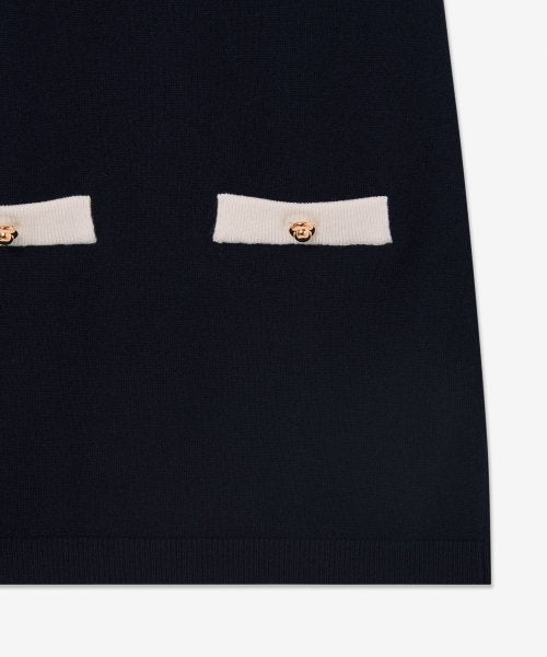 캐쉬미어 미니 드레스 - 네이비 / MMA761F0008