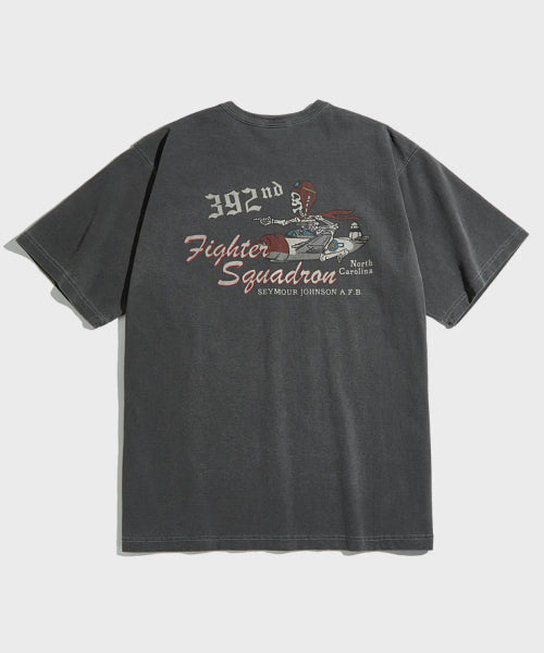 MIL SERIES TEE(FIGHTER SQDN)_PIGMENT CHARCOAL