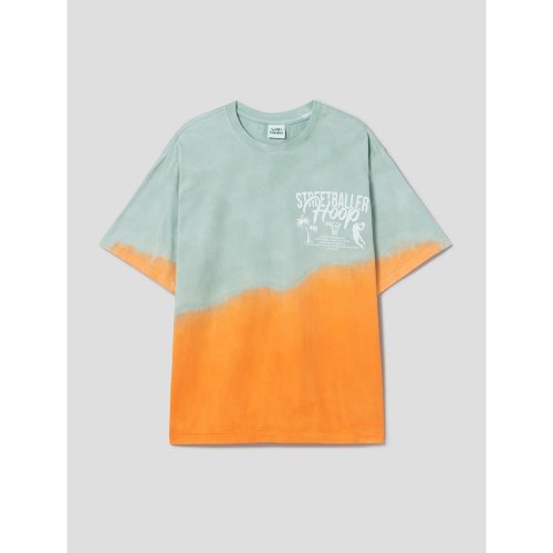 Dipping Dyeing Graphic TShirt  Orange