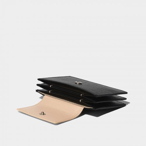 Sami Flip Card Wallet - Black Pink