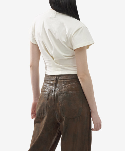 조디아 반소매 티셔츠 - 아이보리 / TS0033FAA1N91E90VA